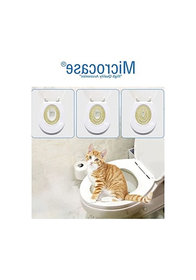 Kedi Tuvalet Eğitim Seti, Kedi Klozet Aparatı İle Pratik Eğitim Çözümü Açık Bej