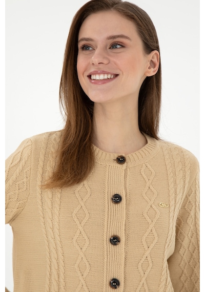 U.s. Polo Assn. Kadın Kum Hırka Triko 50297097-vr085 Kum