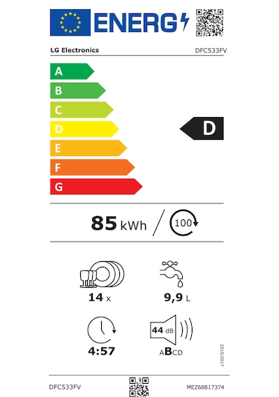 LG DFC533FV 14 Kişilik 10 Programlı Bulaşık Makinesi