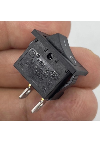 Ic-124 Mini Işıksız Yaylı Anahtar 2p Off-mom Siyah