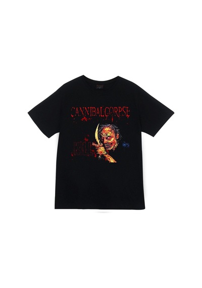 Stoned&Fame Cannibal Corpse Baskılı Unisex %100 Pamuk Siyah T-shirt SIYAH