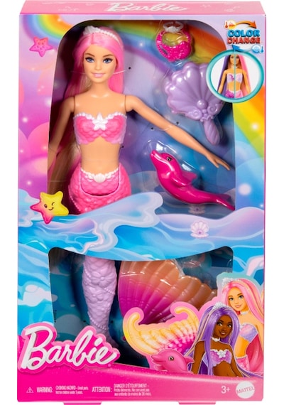 Barbie Renk Değiştiren Deniz Kızı ve Aksesuarları HRP97