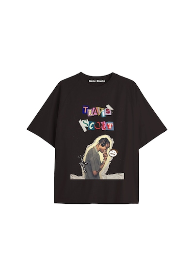 Kalic Studio Unisex Travis Scott Astroworld Tshirt Siyah-15