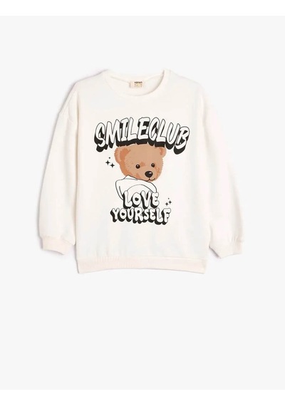 Koton Kız Çocuk Sweatshirt Ekru 5wkg10096ak 25ky59000229 Y5915 Ekru Koton Kız Çocuk Sweatshirt Ekru 5wkg10096ak 25ky59000229 Y5915 Ekru