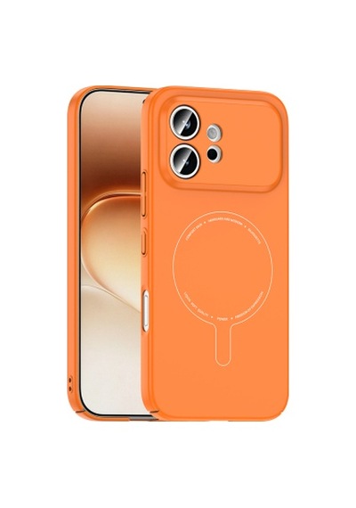 Honor 600 5g Kılıf M-safe Şarj Özellikli Kamera Korumalı Zore Elio Sert Pc Kapak Honor 600 5g Zore - Turuncu