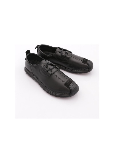 Dgn 9860 Erkek Dikiş Detayli Sneaker Ayakkabi Siyah Siyah Nubuk