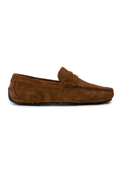 Deery Erkek Hakiki Süet Taba Rengi Penny Loafer - E0920mtbac01