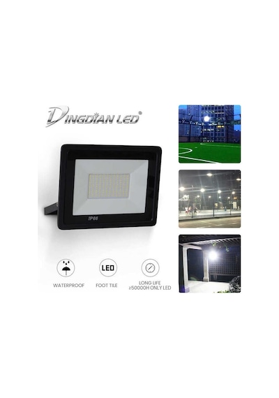 Elektrikle Çalışır, 50 Watt Gün Işığı Işık İç Ve Dış Mekan Slim Led Projektör, Yağmurdan Etkilenmez Gün Işığı - Sarı