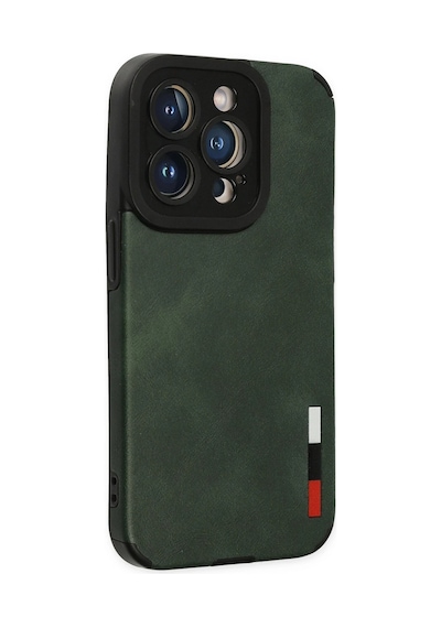 Newface - 606 - Apple Uyumlu iPhone 14 Pro Max Kılıf Loop Deri Silikon - Glblseme - - Yeşil