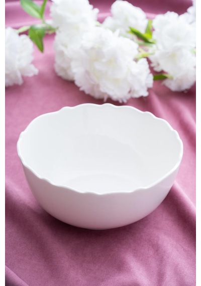 Nirvana Yuvarlak Kase - 20 Cm beyaz