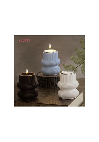 Modern Spiral Desenli Mumluk Silikon Kalıp