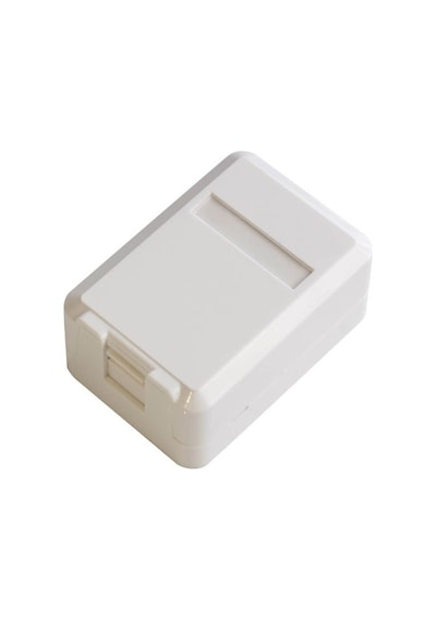 10 Adet - Tekli Sıva Üstü Duvar Prizi Keystone Jack Kutusu Cat7 Cat6a Cat6 Cat5e