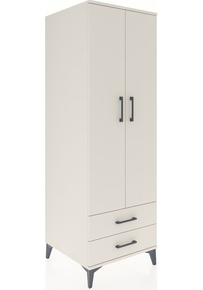 Kronos Dolap 4 Raflı Tek Çekmeceli 2 Kapaklı 60x59x182 Çam-aytaşı Aytası