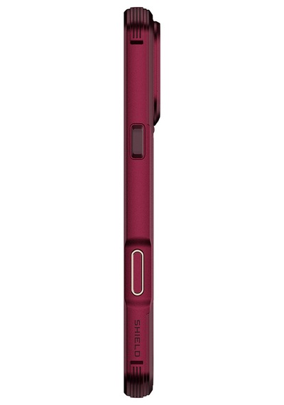 Apple Uyumlu iPhone 18 Pro Uyumlu Kılıf M-safe Şarj Özellikli Raptic Shield Evo Serisi Airbagli Kapak Bordo