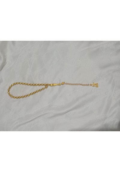 Golden Takış Şık Kaplama Parlak Tesbih Altın