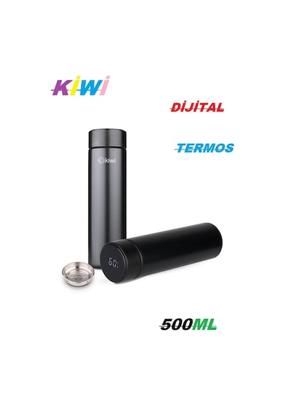 Kiwi Dijital Termos Kamp Termosu Avcı Termos 500Ml 304 Çelik Çok Renkli
