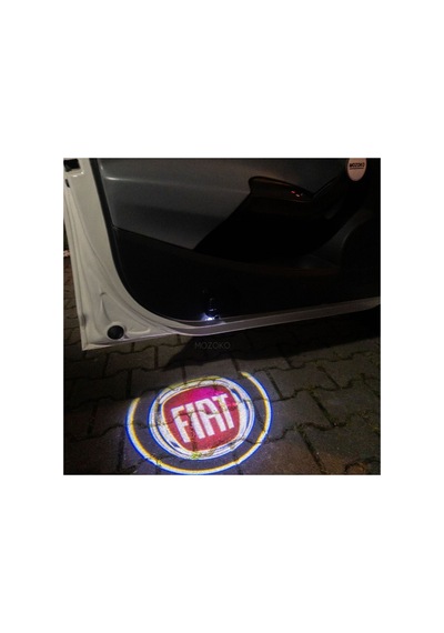Fiat Kapı Altı Led Logo Işığı 2 Adet Sensörlü Pilli Yapıştırmalı Karşılama Projektörü