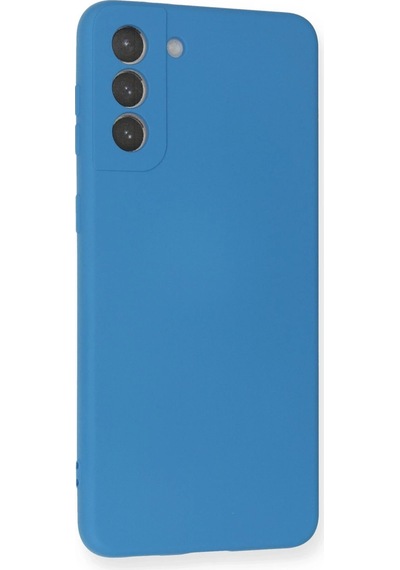 Newface Samsung Galaxy Uyumlu S21 Plus Kılıf Nano İçi Kadife Silikon Glblseme - 71 - Mavi