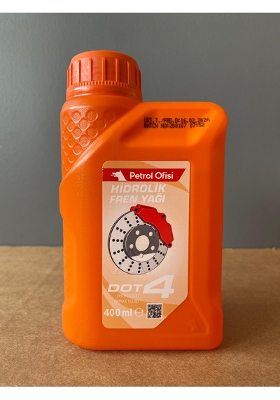 Petrol Ofisi Dot 4 Hidrolik Fren Yağı 400ml 16/02/2026 Üretim