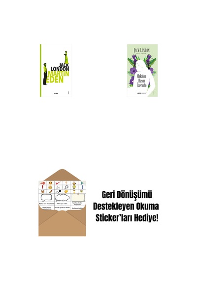 Martin Eden + Makaloa Hasırı Üzerinde + Okuma Sticker'ları