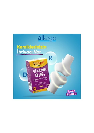 Vitagil Puff Vitamin D3k2 Sprey 20 Ml