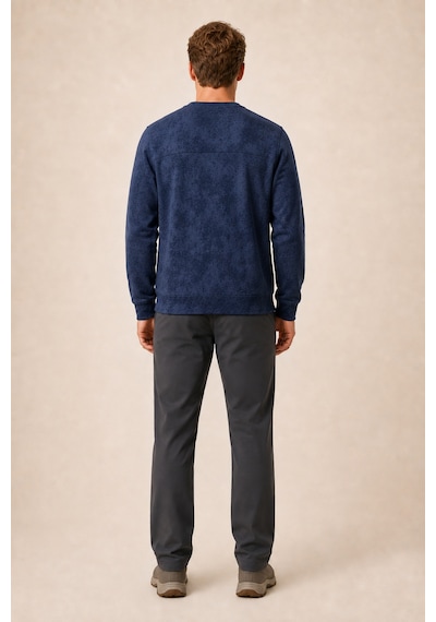Redline Continu Erkek Kışlık Regular Fit Kışlık Bisiklet Yaka Sweatshirt Lacivert