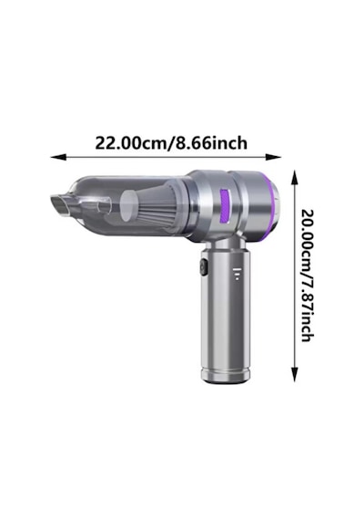 Lf-6122 4'ü 1 Arada Çantalı Araç İçi Süpürge El Süpürgesi 16000pa Güçlü Çekim Fırçasız Motor