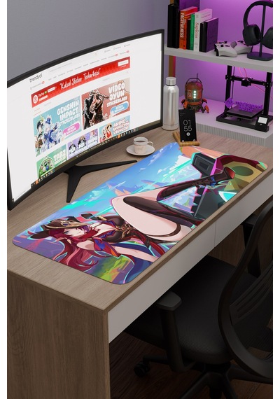 Chasca Genshin Impact Anime Gacha V1 - 90x40 Xxl Gaming Mouse Pad Fare Altlığı