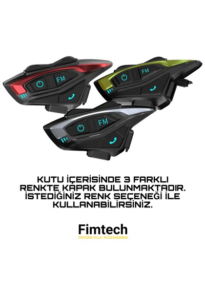 Fimtech Motosiklet Kask İnterkom Bluetooth Intercom Seti Shark 02