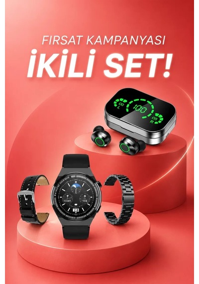 Tws Bluetooth Kulaklık Ve Akıllı Saat Uyku Takibi Nabız Ölçer Uzu