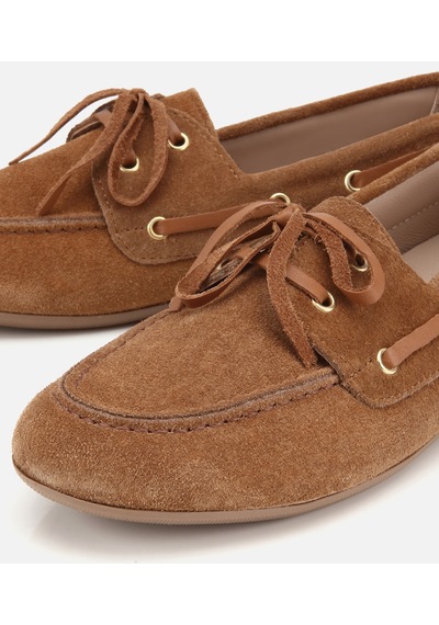 Hotiç Kadın Süet Deri Taba Comfort Günlük Loafer