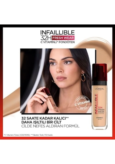 L'oreal Paris Infaillible 32h Fresh Wear C Vitaminli Fondöten - 130 True Beige Hafif Ve Modüler Kapsama Alanı, 32 Saate Kadar Dayanıklı, Doğal Kaplama, Her Türlü Cilt İçin, Kusursuz Taze Giyim 00 L'oreal Paris Infaillible 32h Fresh Wear C Vitaminli Fondöten - 130 True Beige Hafif Ve Modüler Kapsama Alanı, 32 Saate Kadar Dayanıklı, Doğal Kaplama, Her Türlü Cilt İçin, Kusursuz Taze Giyim 00