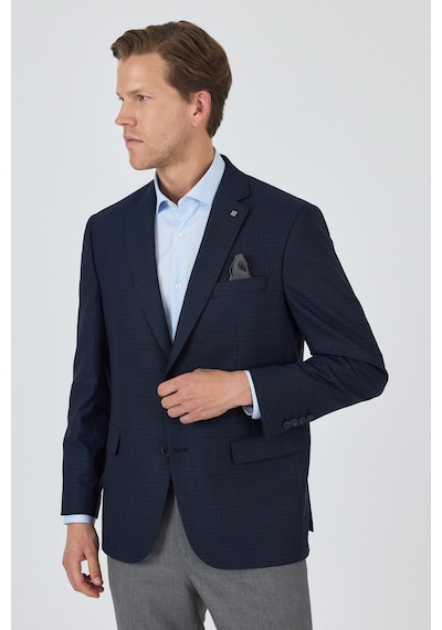 İmza Koyu Lacivert Mono Yaka Bez Ayağı Tam Astar Esnek 4 Drop Comfort Fit Classic Ceket 1002250157 Koyu Lacivert