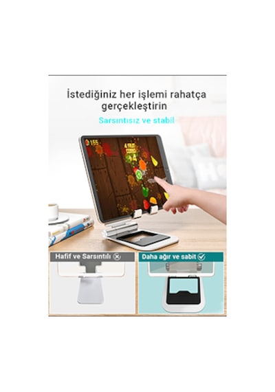 Mühlen T5 Ayarlanabilir Ergonomik Telefon Tablet Tutacağı Askısı Standı Füme Renk