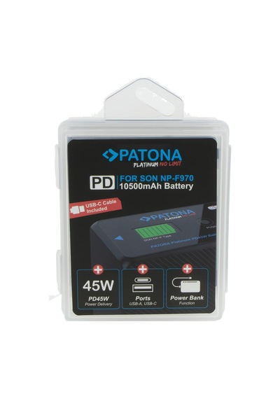 Platinum Np-f970 10500mah Li-ıon Batarya Sony Kamera Led Işık Monitör Uyumlu Usb-c Pd45w Belirtilmemibelirtilmemişş
