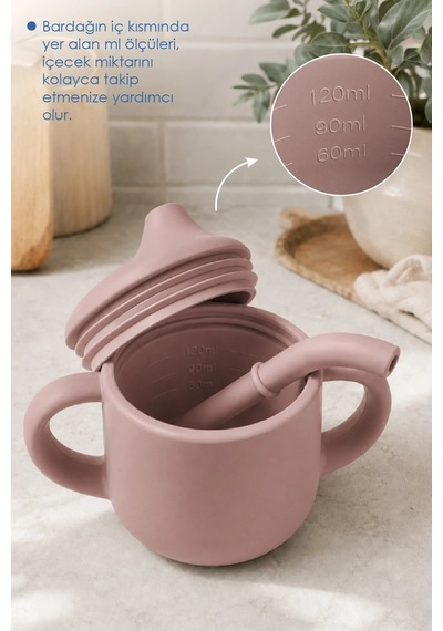 Babyjem Silikon Pipetli Bardak Latte