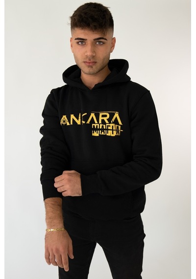 Ankara Mafıa Kapşonlu Siyah Unisex Sweatshirt Hoodie Polar