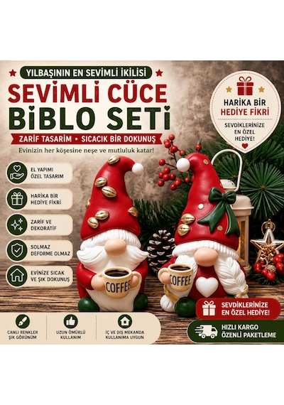 Sevgili Şans Kahve Gnomeleri 10 cm