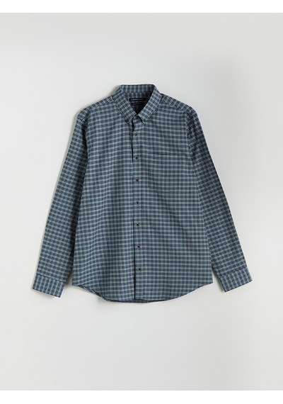 Lcwaıkıkı Classic Yeşil Regular Fit Uzun Kollu Ekose Oxford Erkek Gömlek