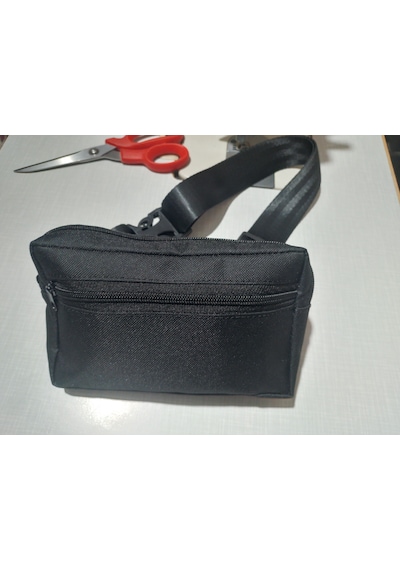 Unisex Slim Fit Köşeli Çapraz Göğüs Çantası İmperteks Body Bag Emre Çanta Dikim Evi Logosuz Sade Tasarım Siyah