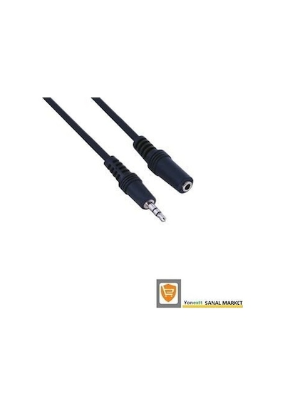 3.5 Mm Dişi - Erkek 5 Mt Aux Ses Uzatma Kablosu