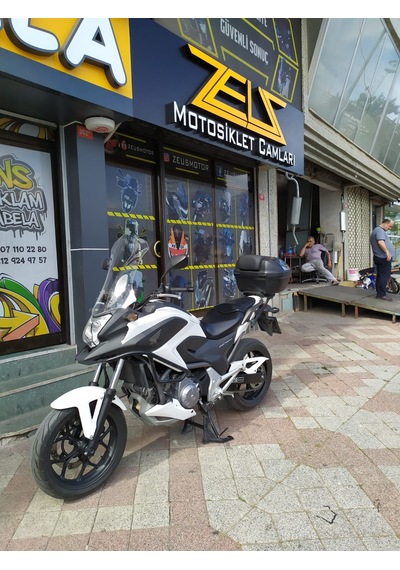 2012-15 Honda Nc 700X 750X Uzun Ön Cam Şeffaf 55cm Zeus 4mm