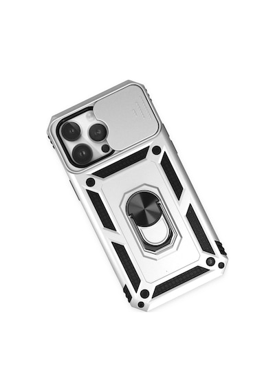 Apple iPhone Uyumlu 14 Pro Kılıf Pars Lens Yüzüklü Silikon - Gümüş Bzsxx00 1