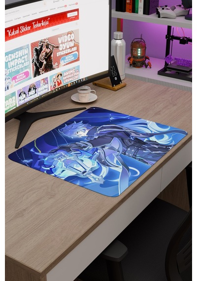 Flins Genshin Impact Anime Oyuncu V1 - 48x40 Xl Gaming Mouse Pad Fare Altlığı