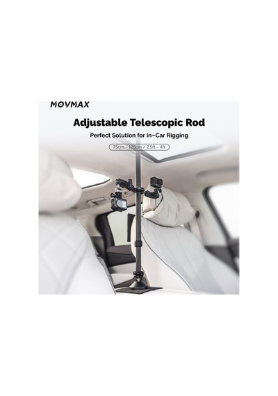 Movmax Telescopıc Rod 1/4 Thread Kıt 86-0066 Siyah