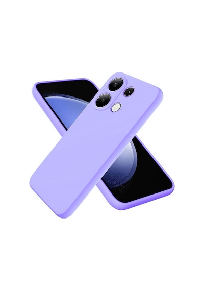 Redmi Note 13 Pro 4g Uyumlu Silikon Kılıf - Kamera Korumalı Esnek Pastel Renk Kapak - Lila