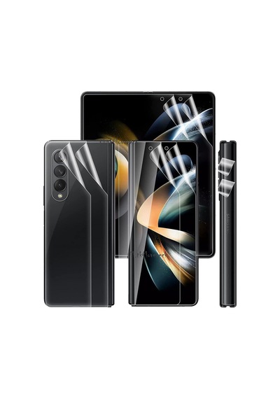 Samsung Galaxy Z Fold 3 Uyumlu Ön Arka 2in1 Ekran Ve Kasa Koruyucu Film Clearcrystal Şeffaf Fullbody Resimde Görünen
