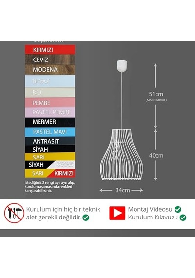 Vialux 14 Renk Modern Bohem Rustik Avize Tekli Sarkıt Lamba Butik Otantik Aydınlatma Cafe Salon Mutfak Yemek Masası Avize Bej Sku: Smgstk42305ae467 Açık Gri