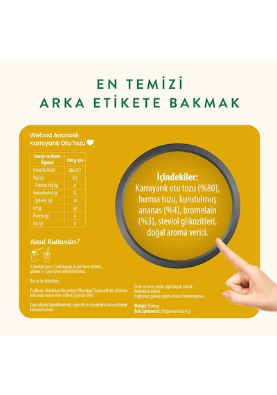 Wefood Ananaslı Karnıyarık Otu Tozu 90 G 8683347037728 Diğer