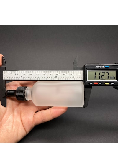 50 Ml Siyah Plastik Kapaklı Buzlu Cam Damlalıklı Şişe , 50cc Dam